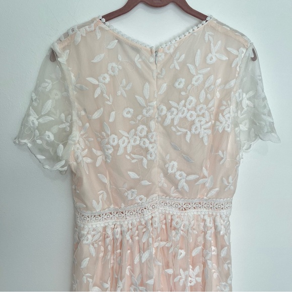 Baltic Born Bohemian Tulle Feminine Whimsical Embroidered Maxi Dress Size Medium - Picture 12 of 16